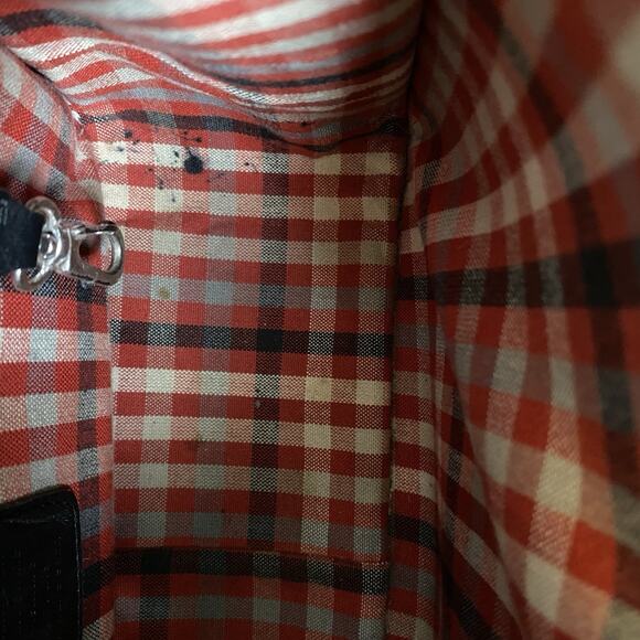 Brighton Black Crocodile Leather Handbag Medium Shoulder Bag Silver Hardware‎ - Picture 11 of 16